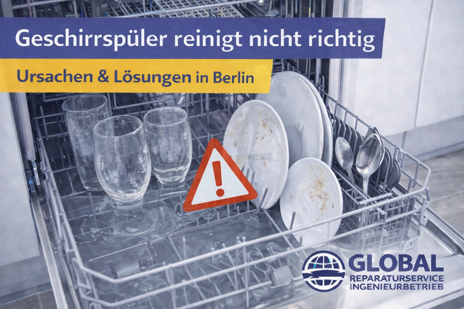 Geschirrspüler reinigt nicht richtig – Ursachen & Lösungen in Berlin