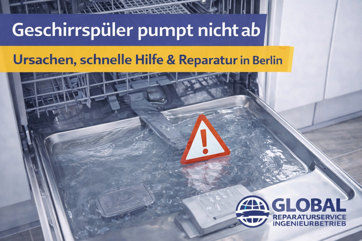 Geschirrspüler pumpt nicht ab – Ursachen, schnelle Hilfe & Reparatur in Berlin