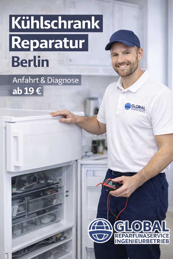 techniker-repariert-Kühlschrank-in-global-reparaturservice-werkstatt