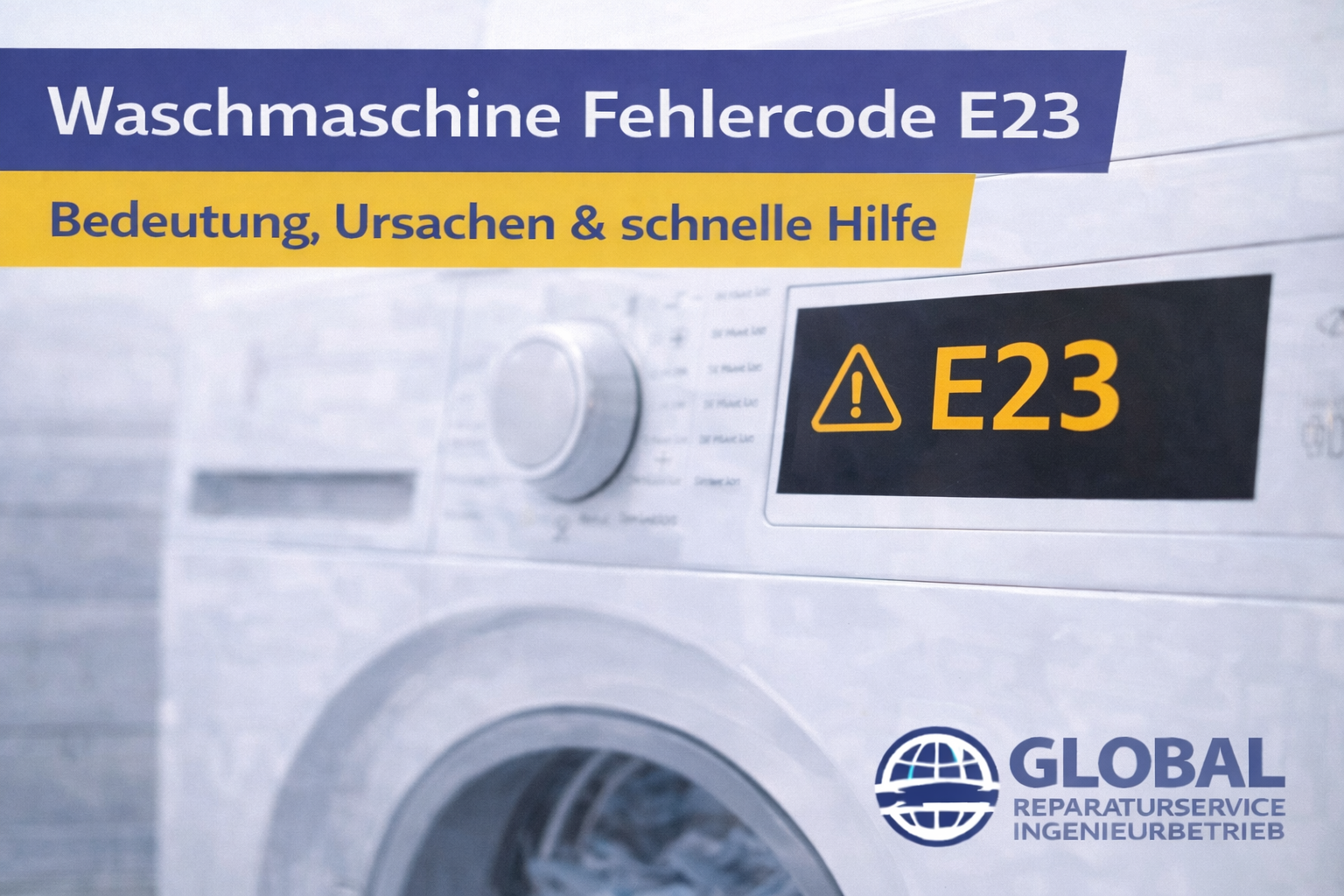 Waschmaschine Fehlercode E23 – Bedeutung, Ursachen & schnelle Hilfe in Berlin