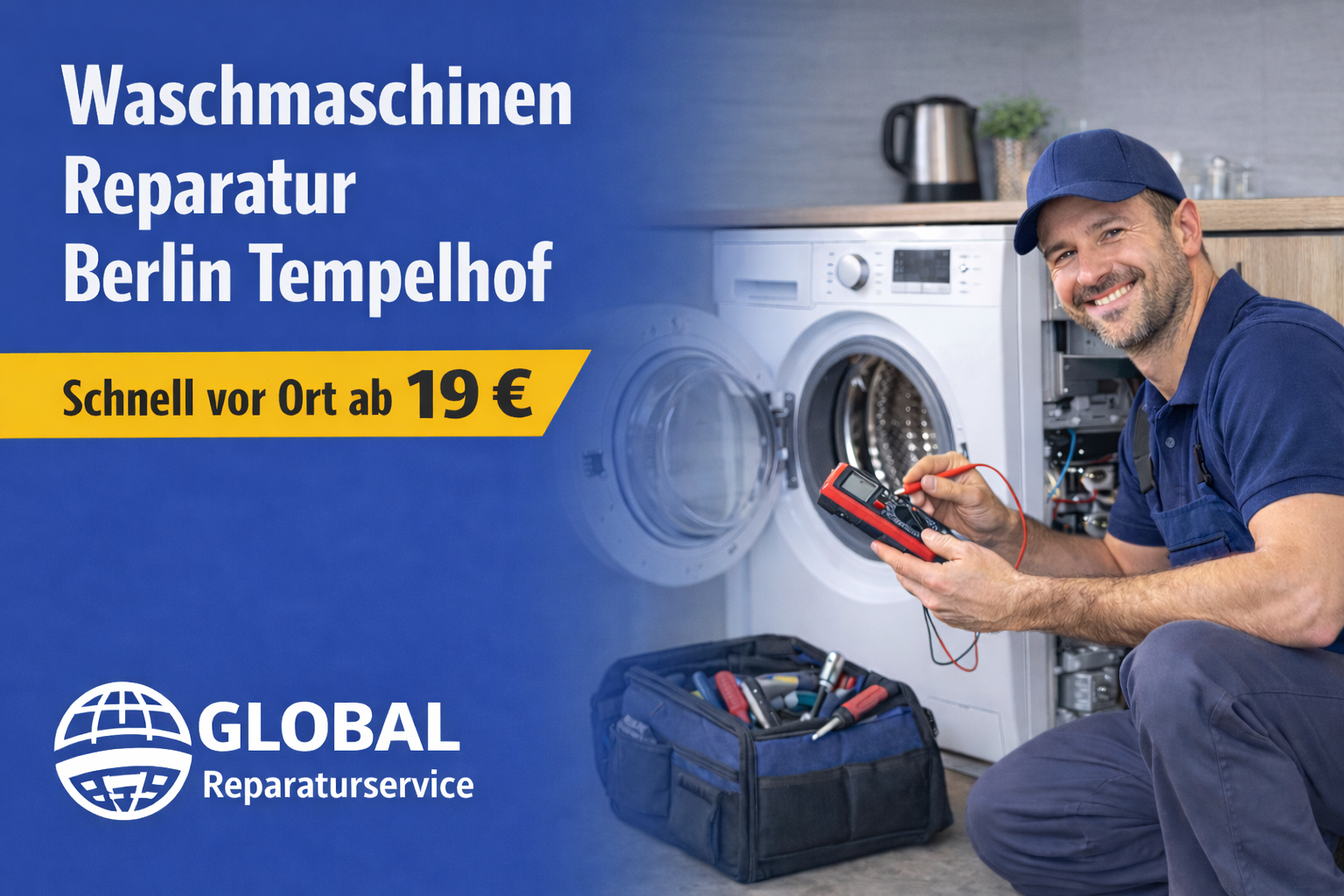 Waschmaschinen Reparatur Berlin Tempelhof Techniker vor Ort