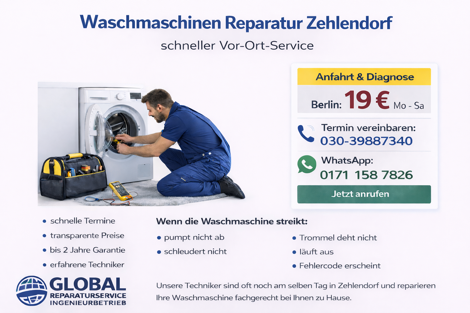Waschmaschinen Reparatur in Zehlendorf