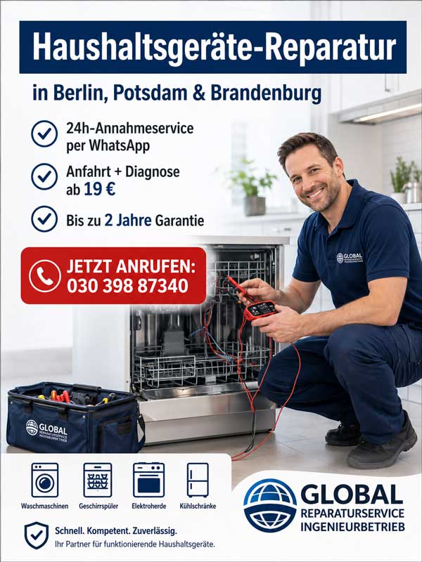 Zur Spülmaschine Reparatur in Berlin und Brandenburg
