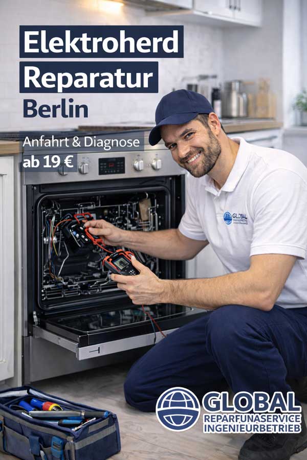 Reparatur für Elektro-Herd durch Global-Reparaturservice in Berlin und Umland
