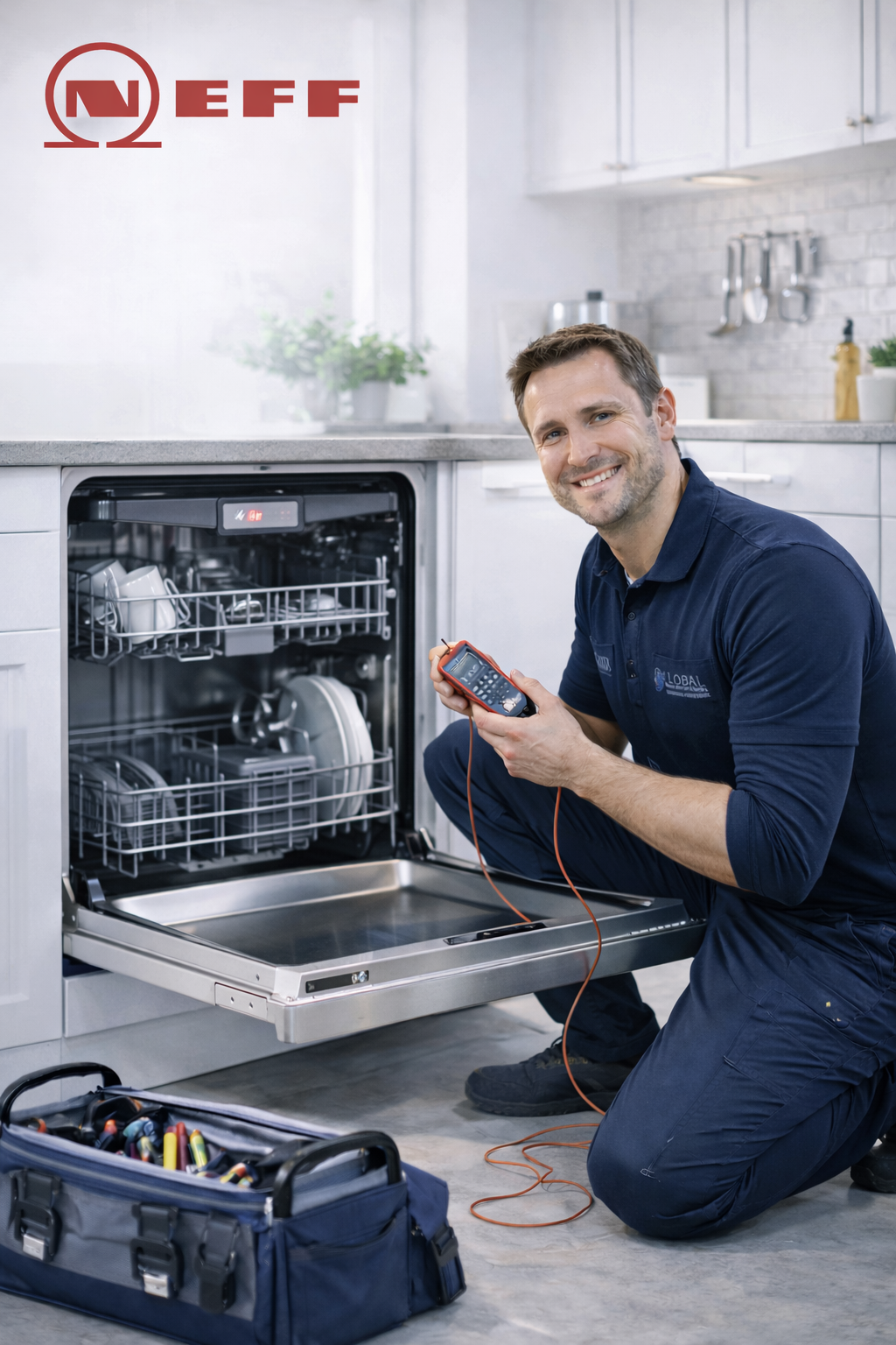 techniker-repariert-neff-hausgerät