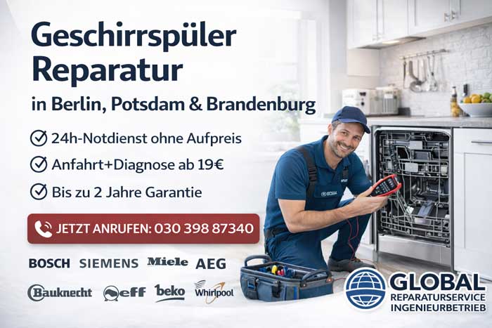 Wer repariert Geschirrspülmaschine in Berlin?